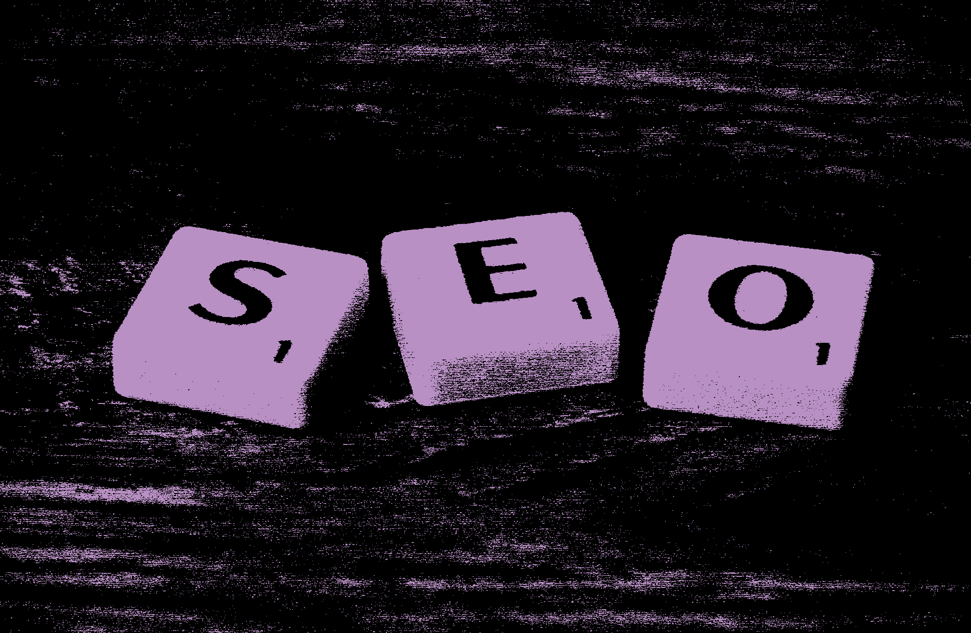 Ein Bild das SEO als Buchstaben zeigt